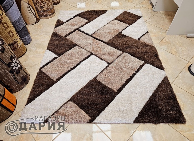 Тъкан килим 3D SHAGGY GRANDE 720 brown