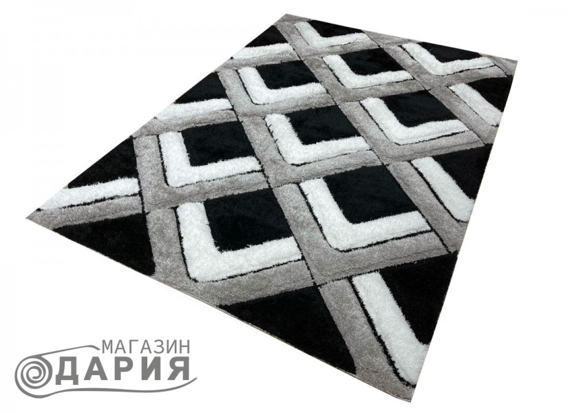 Тъкан килим 3D SHAGGY GRANDE 400 black