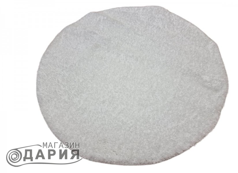 Тъкан килим 3D SHAGGY GRANDE white КРЪГ