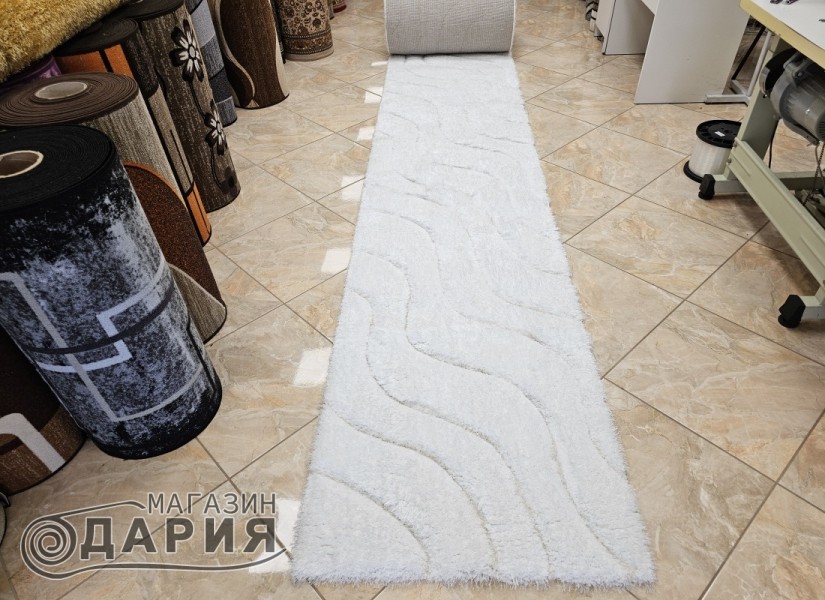 Тъкана пътека 3D SHAGGY GRANDE 323 white