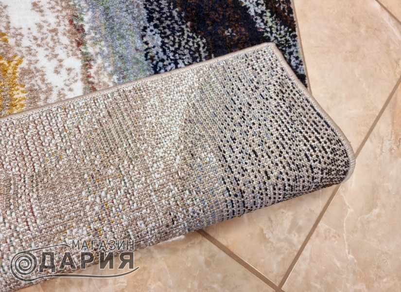 Тъкан килим SUPERSOFT 624 beige/navy