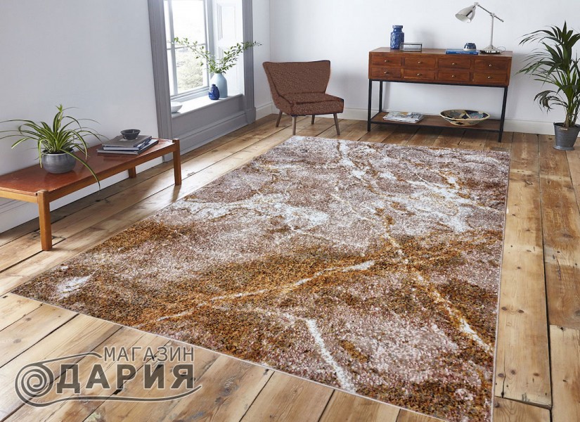 Тъкан килим SUPERSOFT 687 beige/white