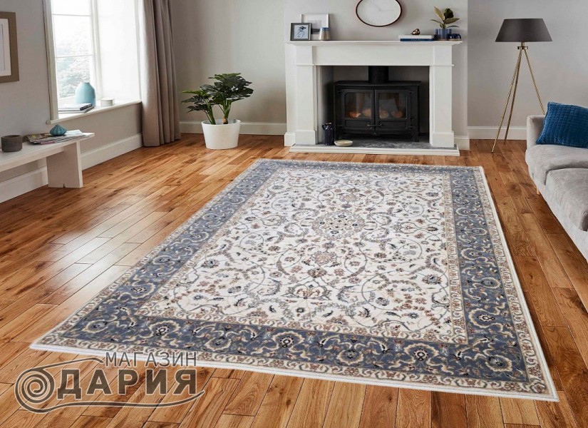 Тъкан вълнен килим Monarch 7549-1043 blue