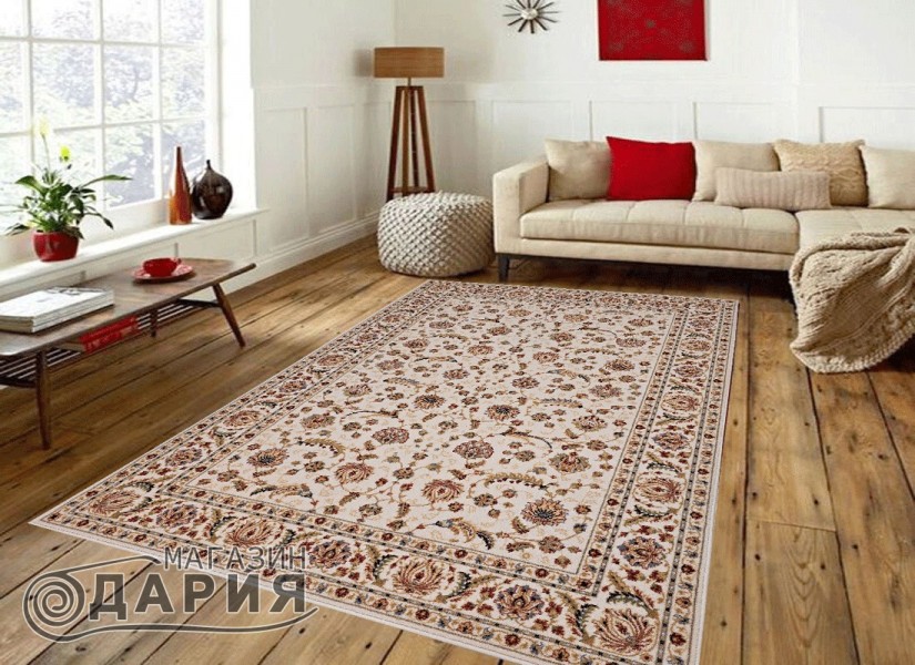 Тъкан вълнен килим Monarch 1001 cream