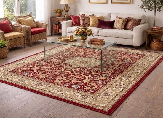 Тъкан вълнен килим Monarch 1532-1366 red