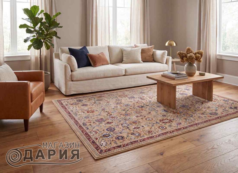 Тъкан вълнен килим Monarch 1642-1355 beige