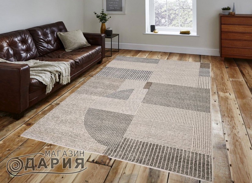 Тъкан вълнен килим Premiera 1186-1655 beige/grey