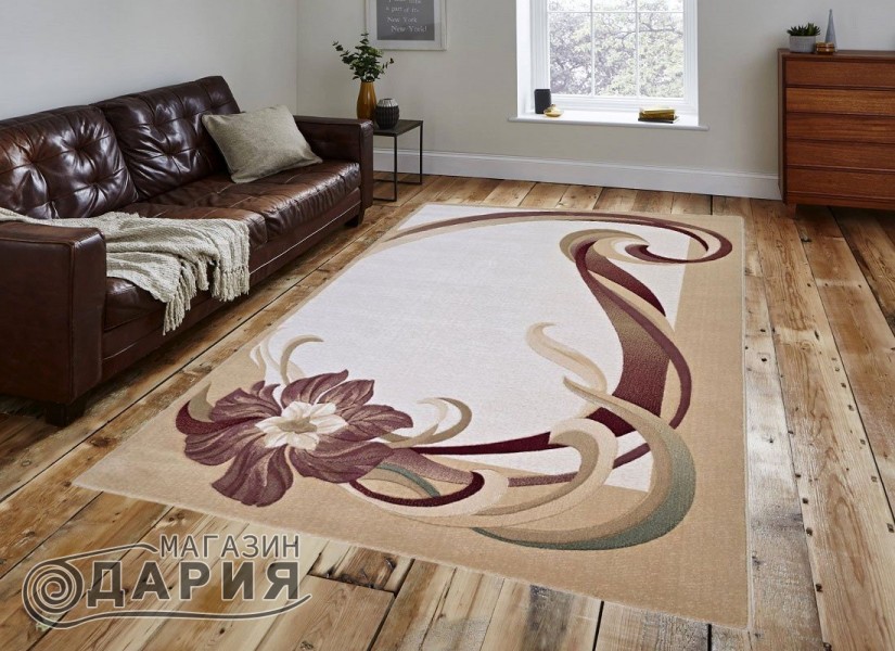 Тъкан вълнен килим Premium 2811-1035 beige
