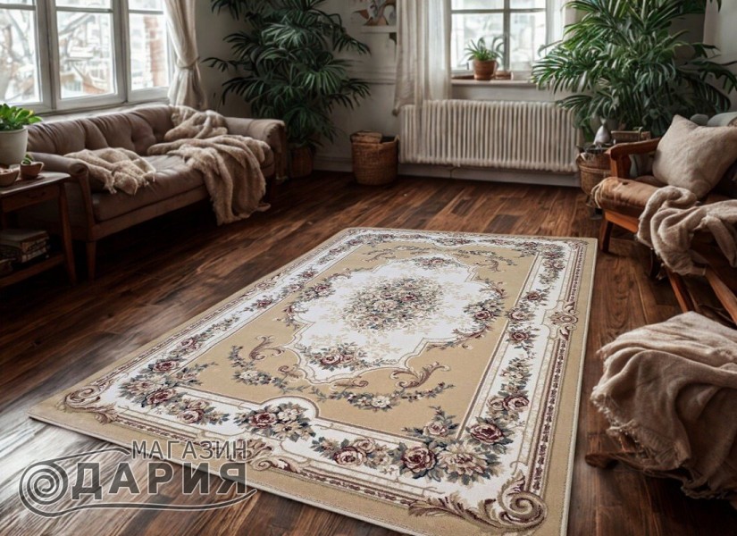 Тъкан вълнен килим Monarch 1000 beige