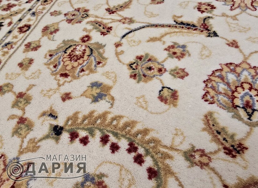 Тъкан вълнен килим Monarch 1001 cream