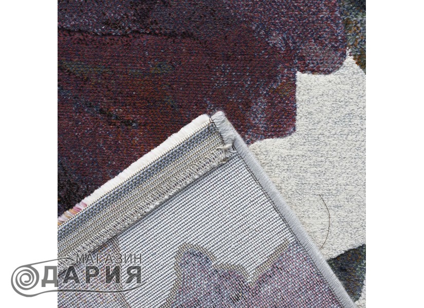 Тъкан килим ARGENTUM червено цвете кремаво