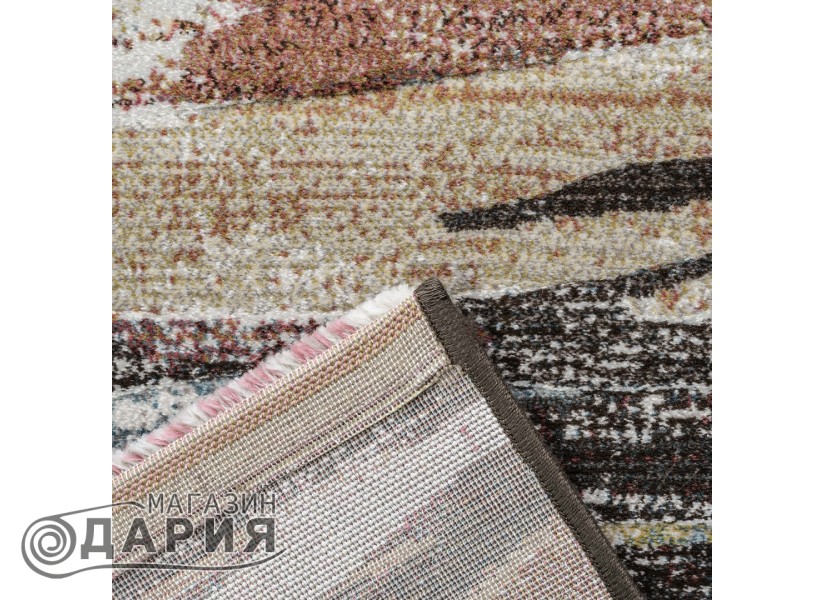 Тъкан килим ARGENTUM преливащо синьо розово