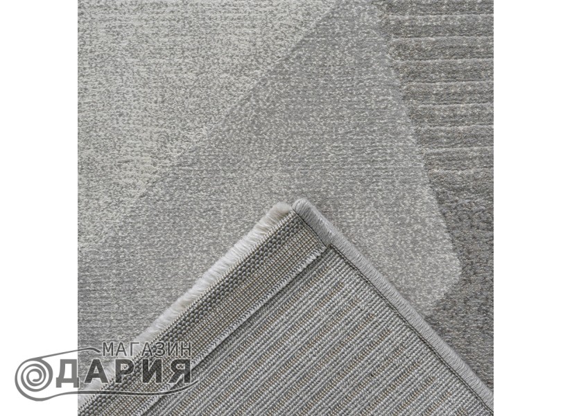 Тъкан килим ARGENTUM 3D фигури сиво
