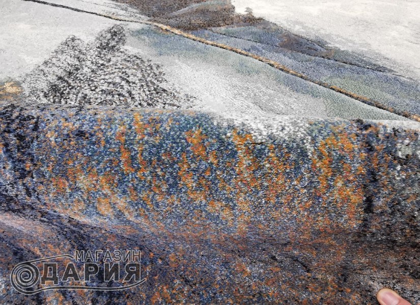 Тъкан килим ARGENTUM акварел синьо