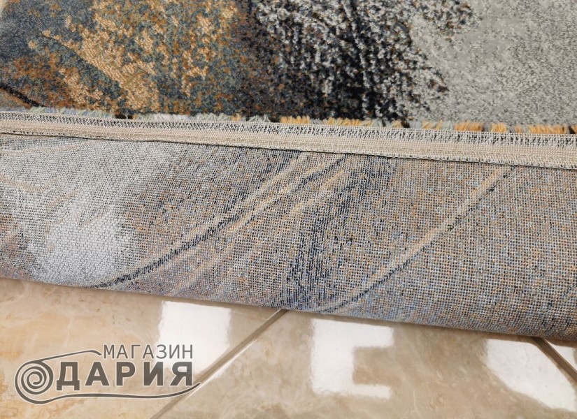 Тъкан килим ARGENTUM акварел синьо