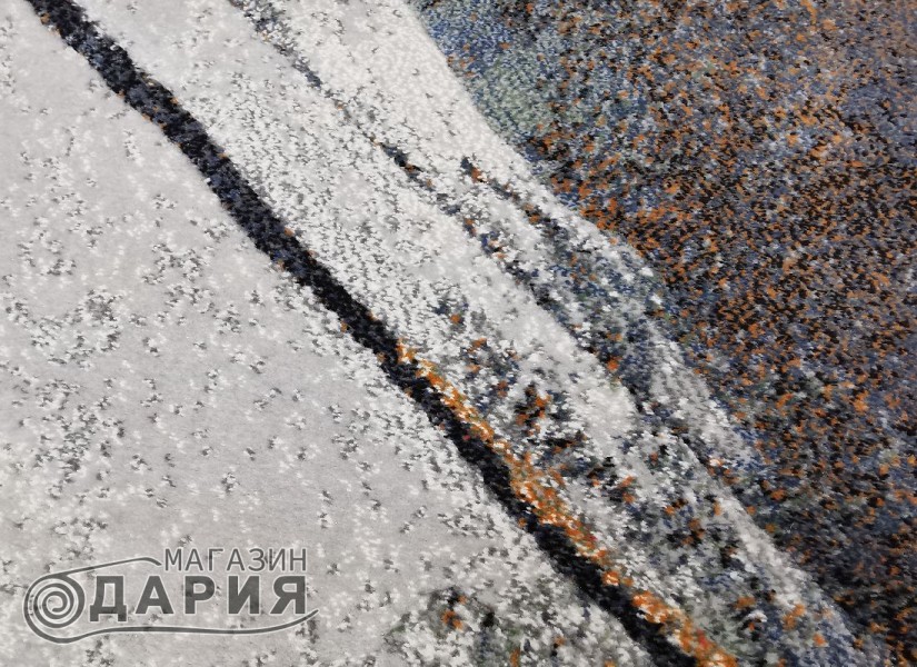 Тъкан килим ARGENTUM акварел синьо