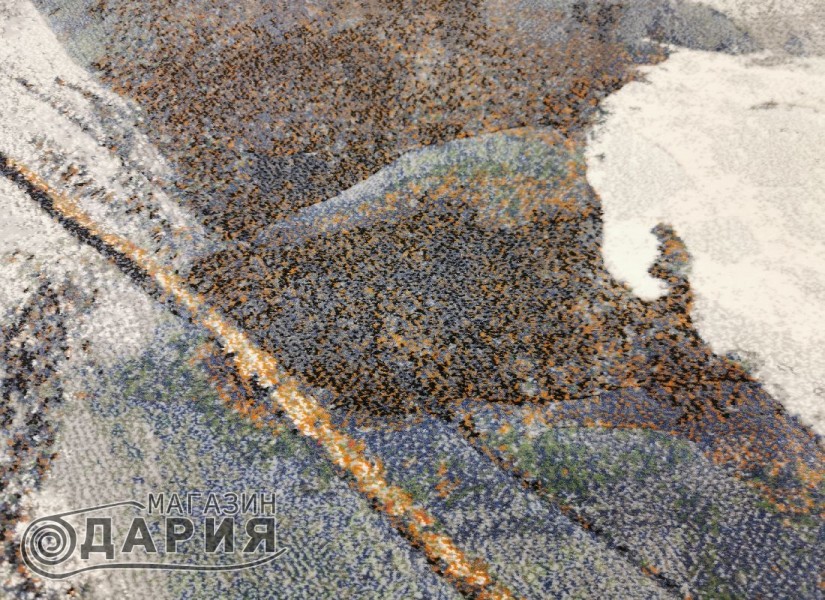 Тъкан килим ARGENTUM акварел синьо