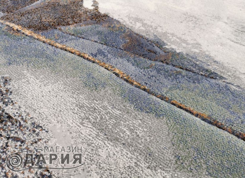 Тъкан килим ARGENTUM акварел синьо