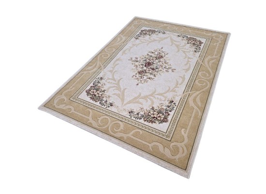 Тъкан вълнен килим Premium 2618-51053 beige