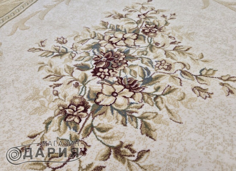 Тъкан вълнен килим Premium 2618-51053 beige