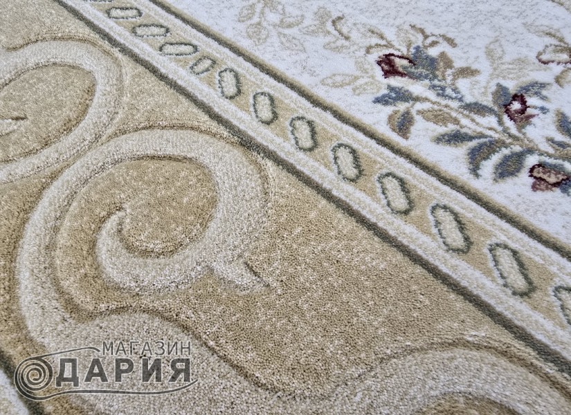 Тъкан вълнен килим Premium 2618-51053 beige