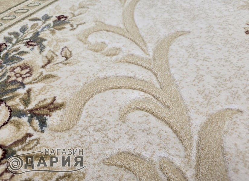 Тъкан вълнен килим Premium 2618-51053 beige