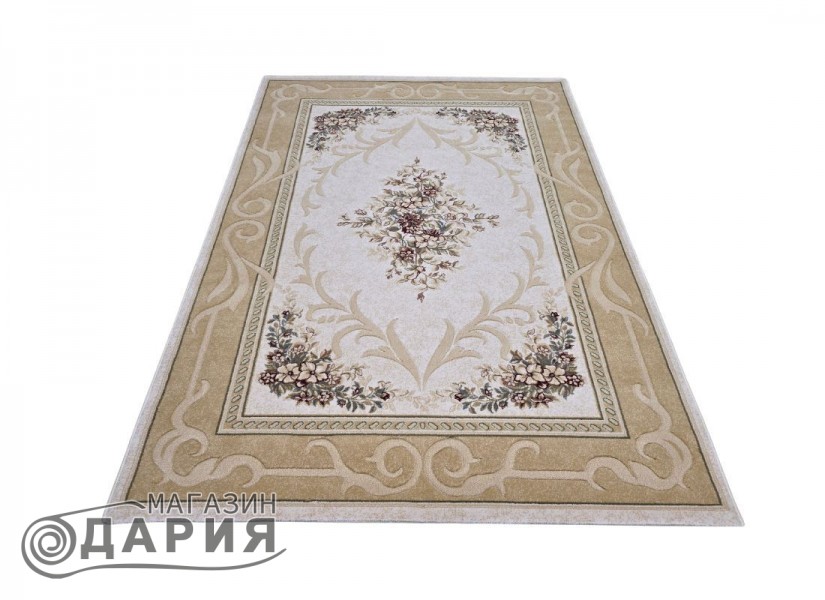 Тъкан вълнен килим Premium 2618-51053 beige