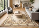 Тъкан вълнен килим Premium 6504-1055 beige