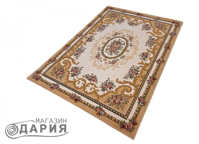 Тъкан вълнен килим Premium 6504-1325 beige