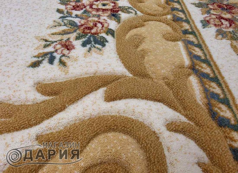 Тъкан вълнен килим Premium 6504-1325 beige