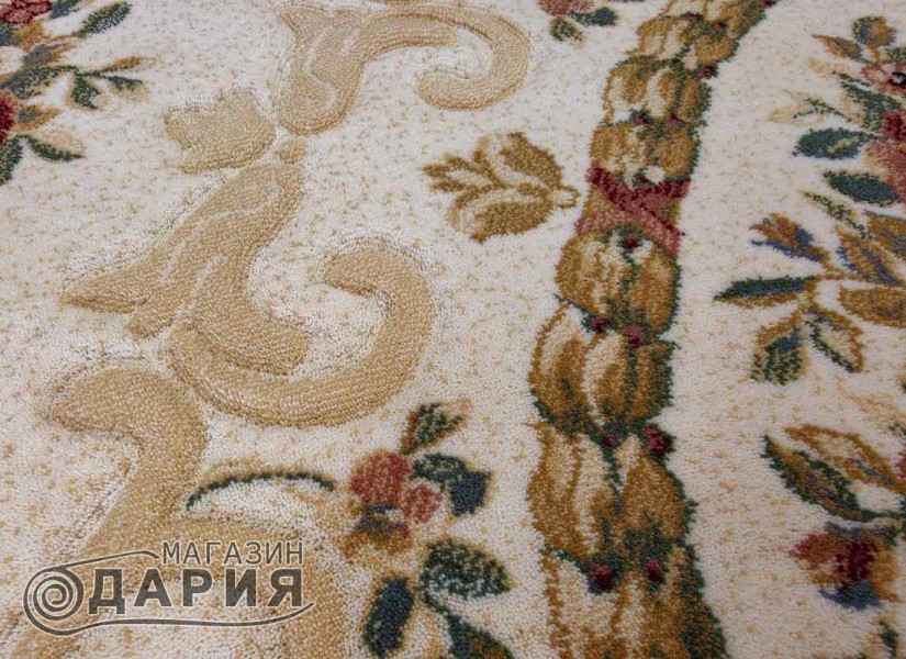 Тъкан вълнен килим Premium 6504-1325 beige
