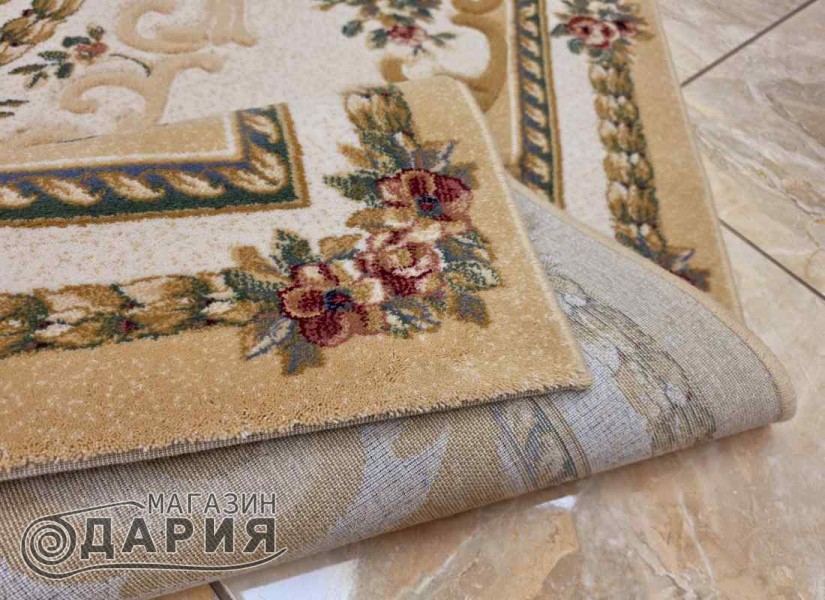 Тъкан вълнен килим Premium 6504-1325 beige