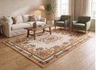 Тъкан вълнен килим Premium 6504-1325 beige