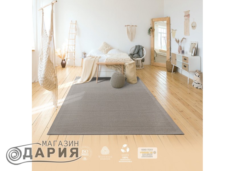 Тъкан вълнен килим Lana 8986-684 grey