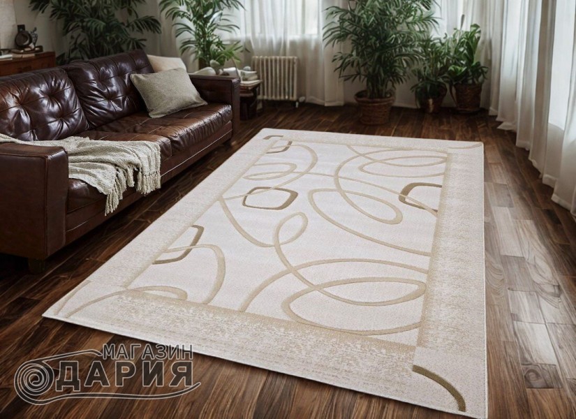 Тъкан вълнен килим Premium 2153-1033 cream