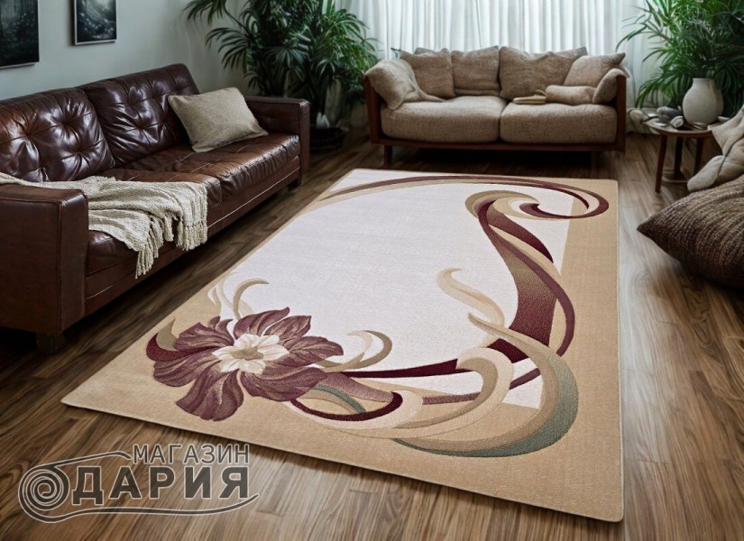 Тъкан вълнен килим Premium 2811-1035 beige