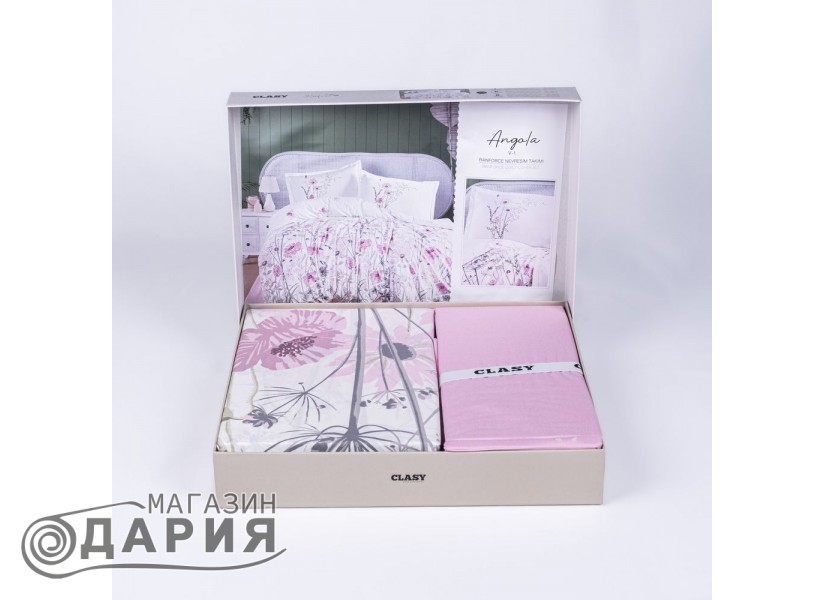 Спално бельо ранфорс Angola pink