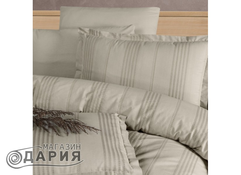 Бутиково спално бельо ранфорс Arakis beige V3