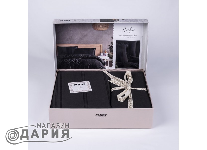 Бутиково спално бельо ранфорс Arakis smoked V4