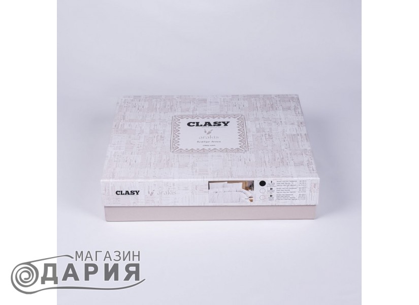 Бутиково спално бельо ранфорс Arakis white V7