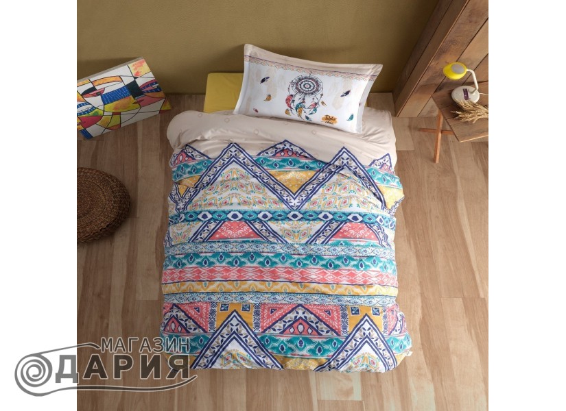 Спално бельо ранфорс Boho beige