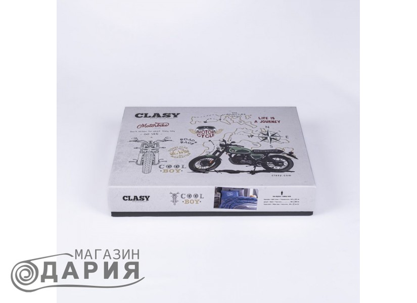 Спално бельо ранфорс Campus blue