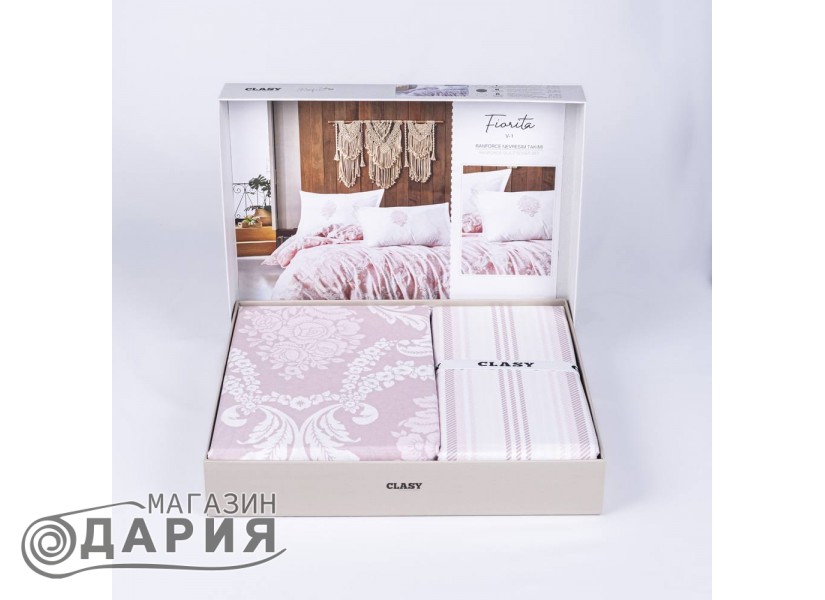 Спално бельо ранфорс Fiorita pink