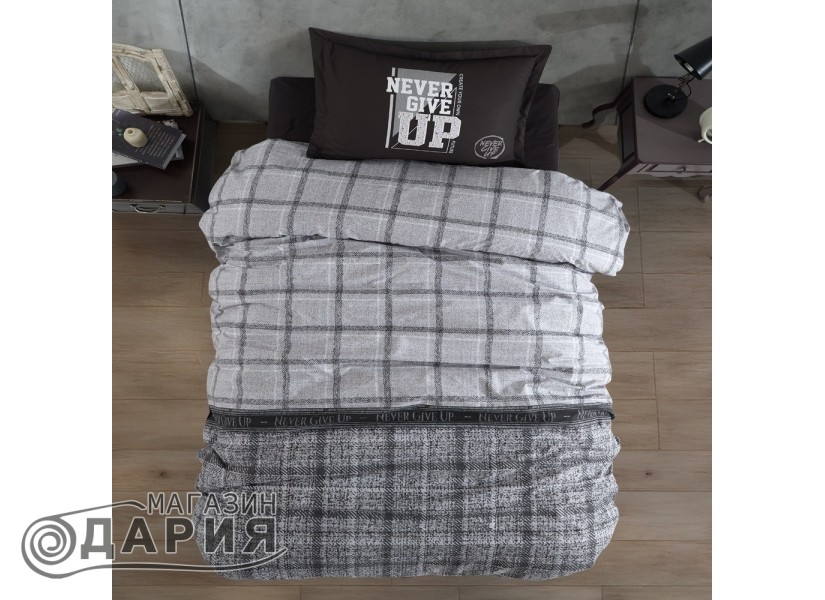 Спално бельо ранфорс Give up anthracite