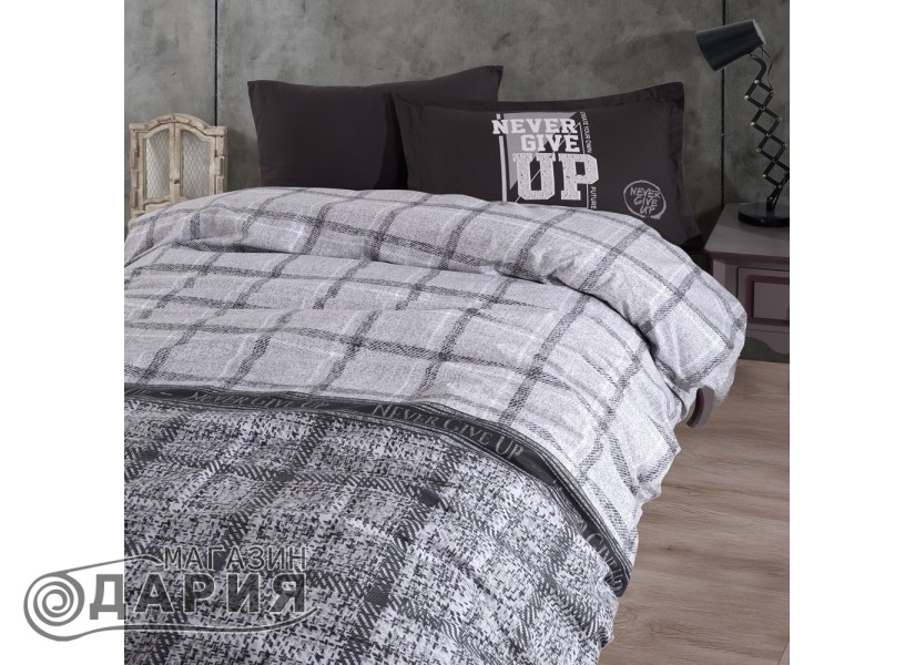 Спално бельо ранфорс Give up anthracite