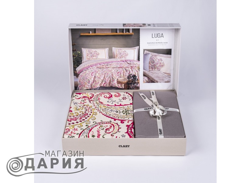 Спално бельо ранфорс Luga pink