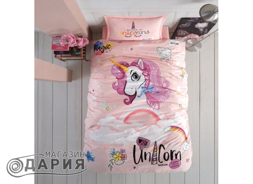 Спално бельо ранфорс Pink dreams powder