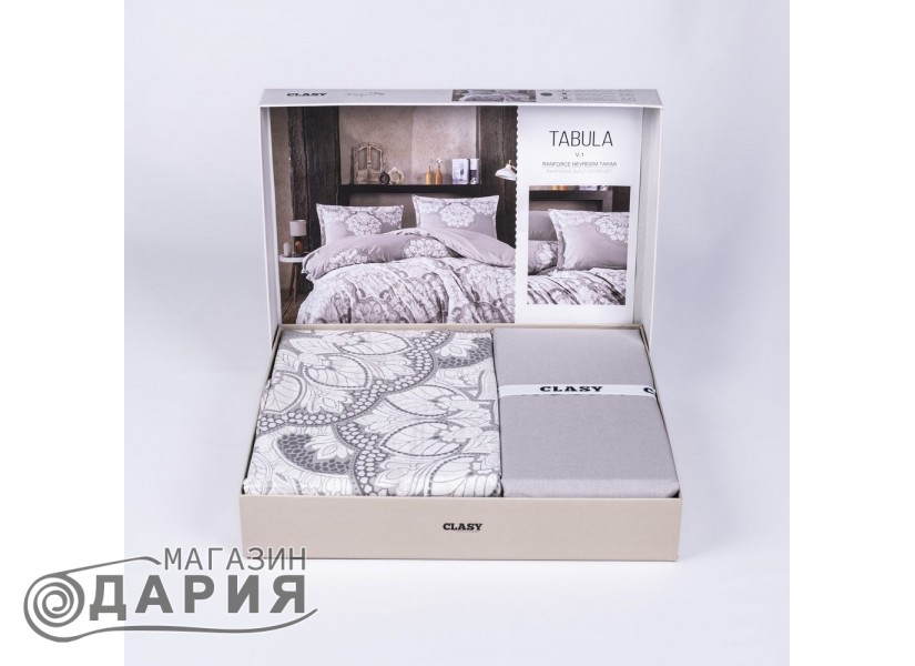 Спално бельо ранфорс Tabula grey