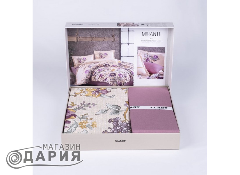 Спално бельо ранфорс Mirante pink