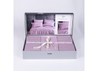 Спално бельо сатен Stripe lilac